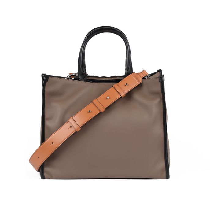 MULTICOLOR SHOPPING BAG Woman Dove grey Orange