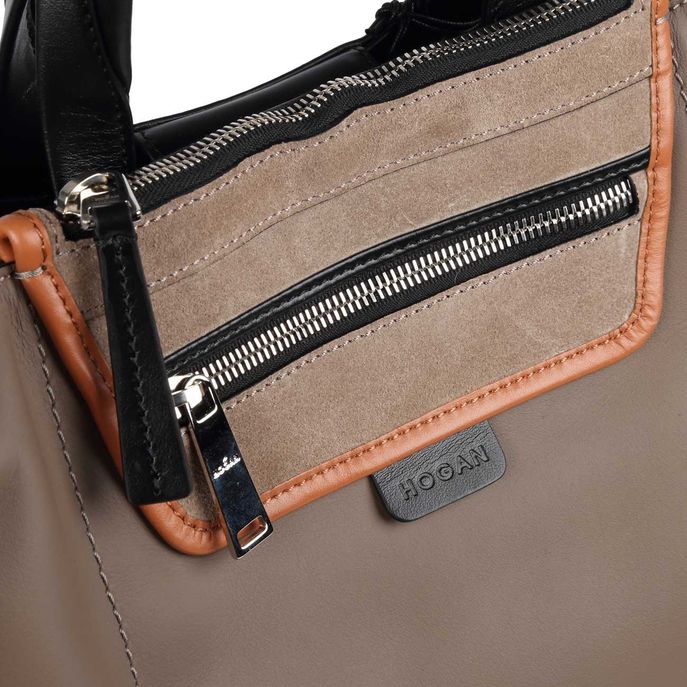 MULTICOLOR SHOPPING BAG Woman Dove grey Orange