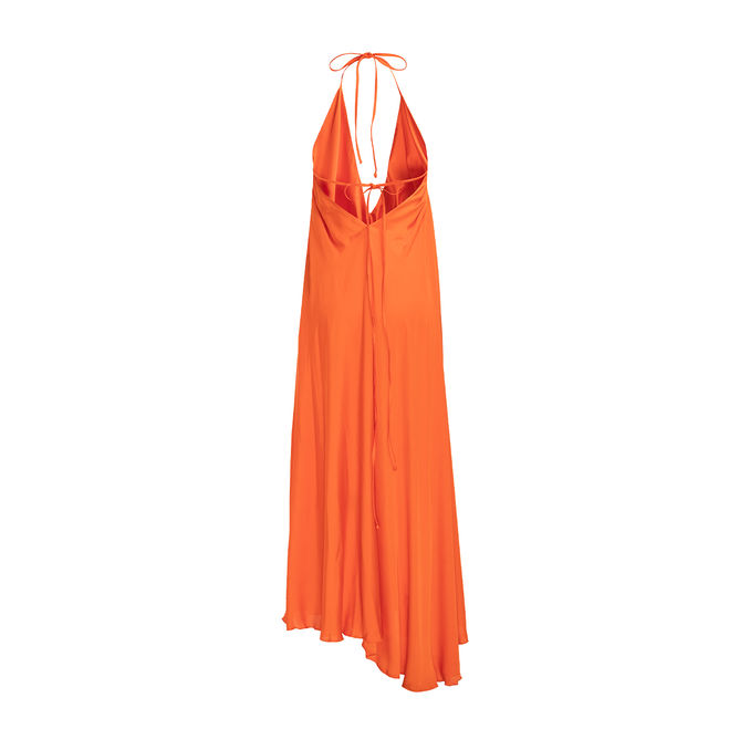 MUSE DRESS WITH THIN SHOULDERS Woman Orange