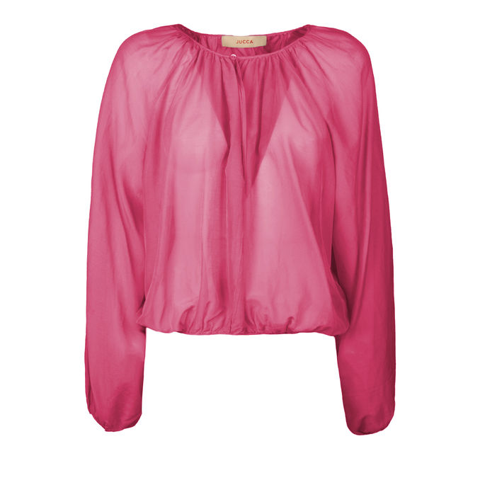 MUSSOLA CREW-NECK BLOUSE Woman Ibiscus
