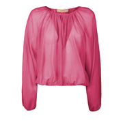 MUSSOLA CREW-NECK BLOUSE Woman Ibiscus MUSSOLA CREW-NECK BLOUSE Woman Ibiscus