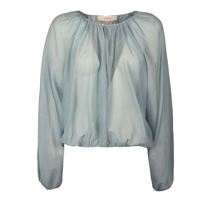MUSSOLA CREW-NECK BLOUSE Woman Light Blue