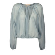 MUSSOLA CREW-NECK BLOUSE Woman Light Blue MUSSOLA CREW-NECK BLOUSE Woman Light Blue