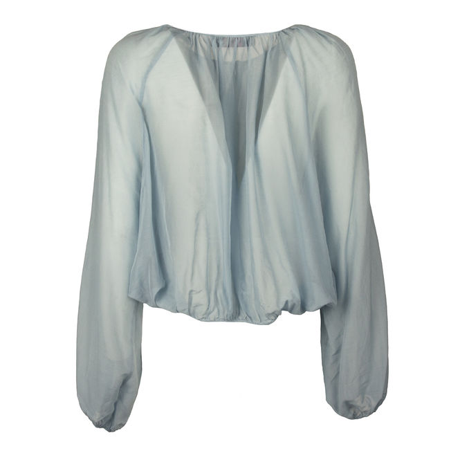 MUSSOLA CREW-NECK BLOUSE Woman Light Blue