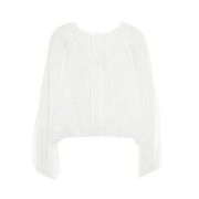MUSSOLA CREW-NECK BLOUSE Woman White  MUSSOLA CREW-NECK BLOUSE Woman White