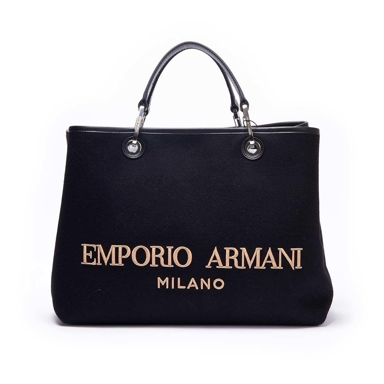 EMPORIO ARMANI MYEA SHOPPING BAG Woman Nero Argilla Nero | Mascheroni Store