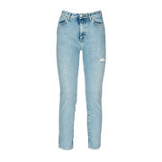 NAOMI HIGH WAIST RIPPED JEANS Woman Light denim NAOMI HIGH WAIST RIPPED JEANS Woman Light denim