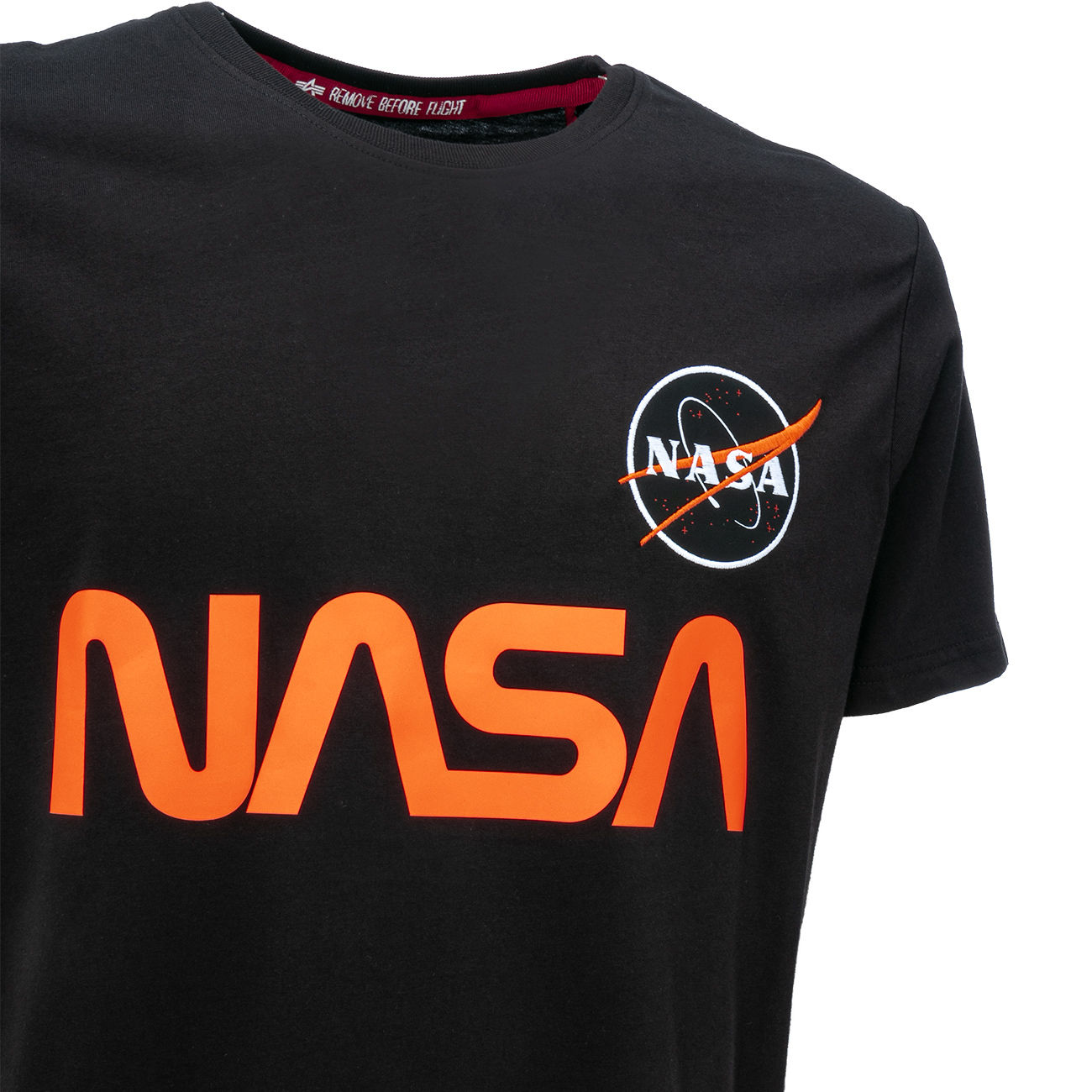 ALPHA INDUSTRIES NASA REFLECTIVE T-SHIRT Mascheroni Orange Black | Store Man