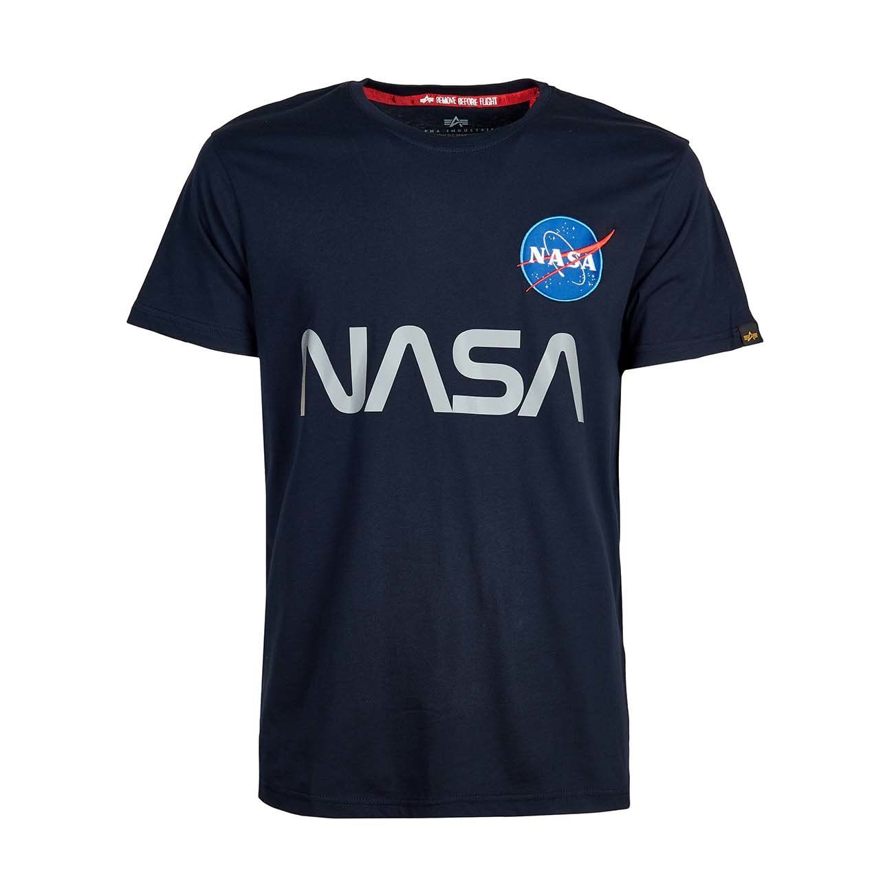 ALPHA INDUSTRIES NASA REFLECTIVE T-SHIRT Man Rep blue | Mascheroni Store