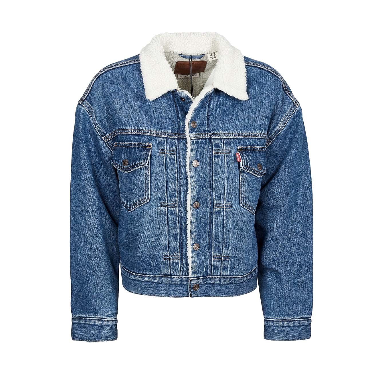 Levi's Brand New Levi Faux Fur Collar Sherpa Jean Jacket Blue Size M - $145  (13% Off Retail) - From Sara