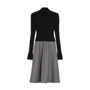 NICCHIA MONOSTRETCH DRESS Woman Orange Pied de Poule NICCHIA MONOSTRETCH DRESS Woman Orange Pied de Poule