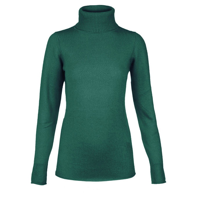 NINA TURTLENECK Woman Perruche Green