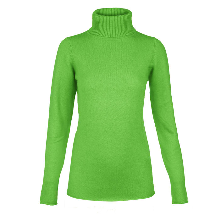 NINA TURTLENECK Woman Vert Fluo