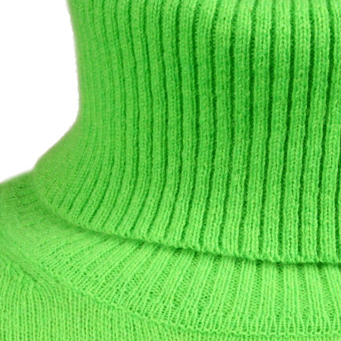 NINA TURTLENECK Woman Vert Fluo