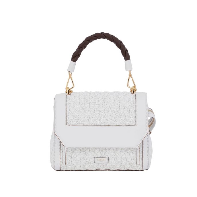 LANCEL NINON RAFFIA BAG Woman Multico Blanc Optique | Mascheroni Store