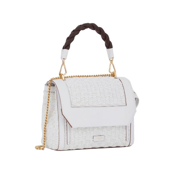 LANCEL NINON RAFFIA BAG Woman Multico Blanc Optique | Mascheroni Store