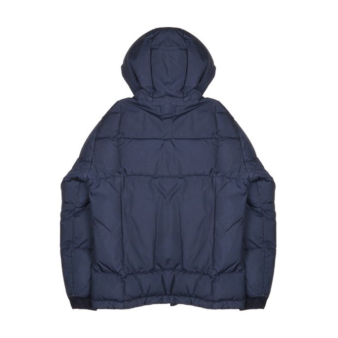 NYLON JACKET WITH HOOD AND ZIP POCKETS Kids Navy