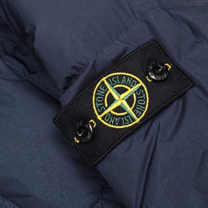 NYLON JACKET WITH HOOD AND ZIP POCKETS Kids Navy