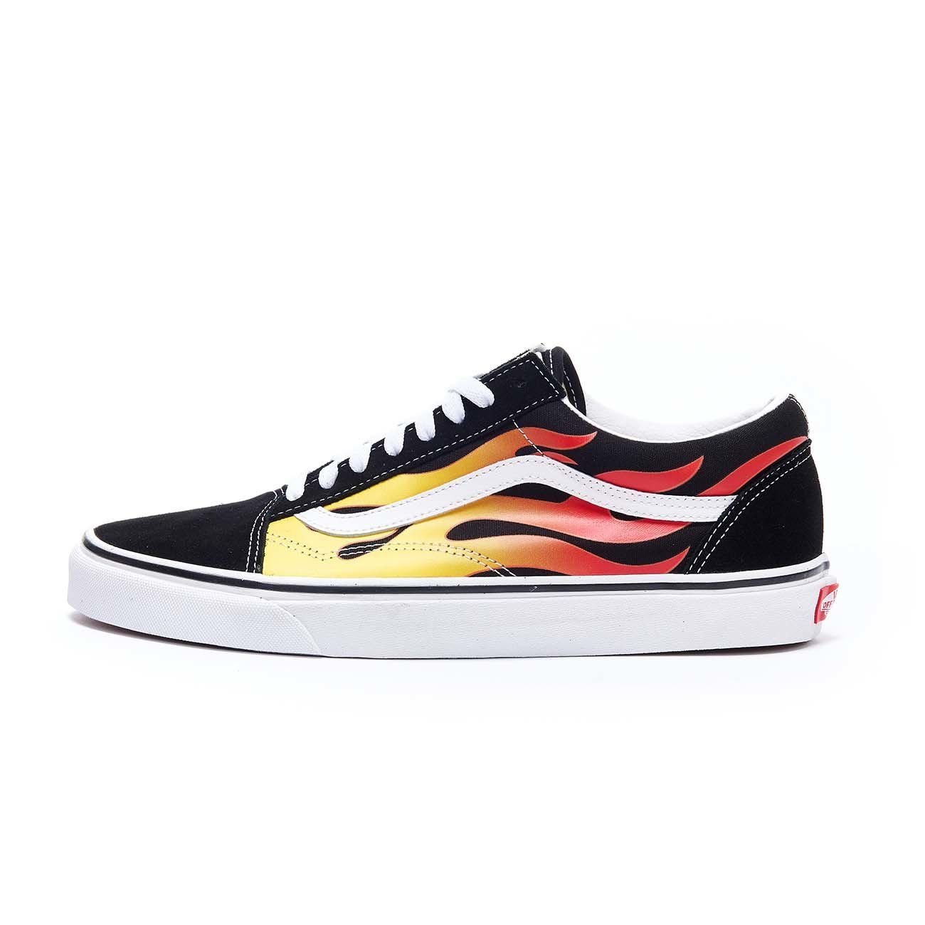 Vans on sale black flame