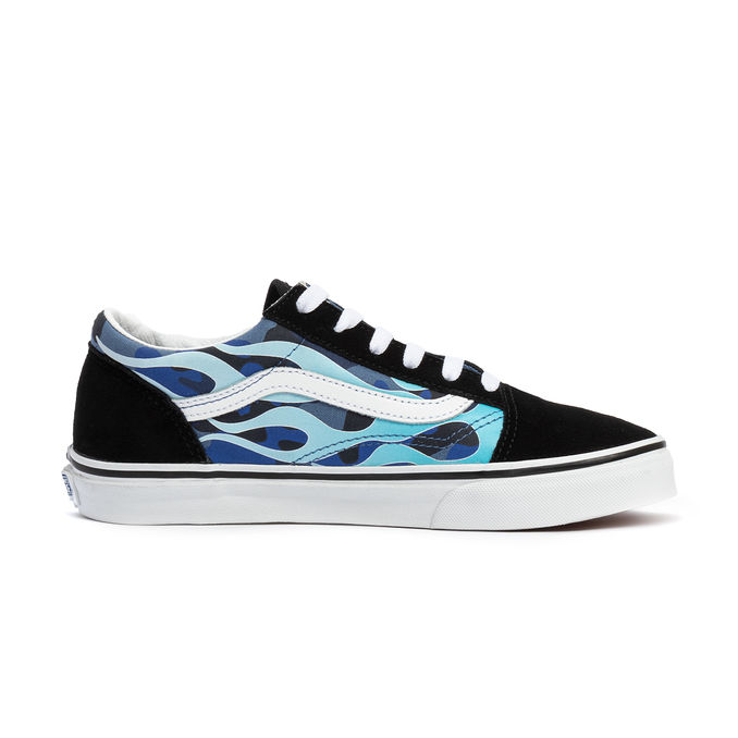 OLD SKOOL SHOES Kid Camo Flame Blue Ice Camo