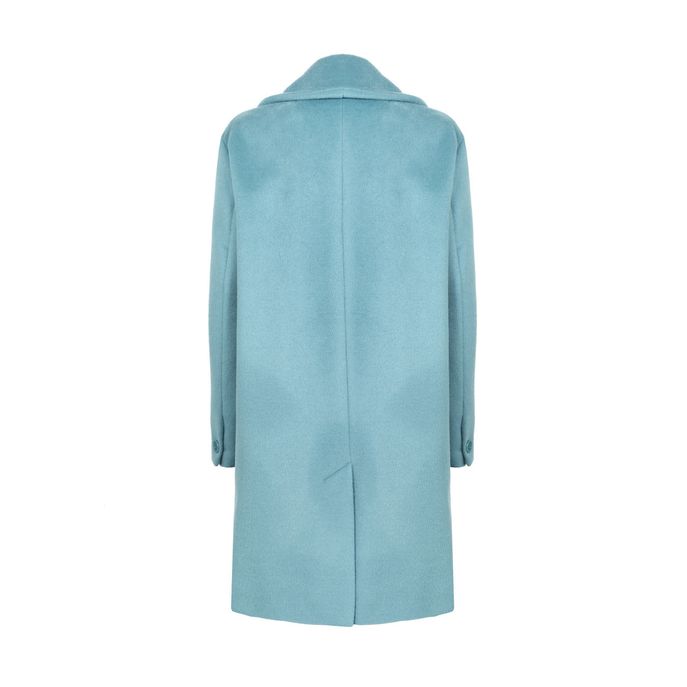 OLIVETO COAT IN WOOL AND MOHAIR Woman Air force blue