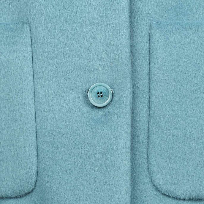 OLIVETO COAT IN WOOL AND MOHAIR Woman Air force blue