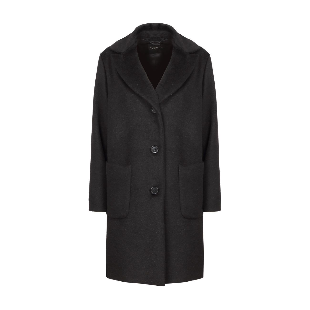 MAX MARA WEEKEND OLIVETO COAT IN WOOL AND MOHAIR Woman Black