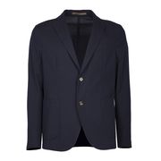 ONE-BREASTED COTTON SARTORIAL JACKET Man Blu Navy ONE-BREASTED COTTON SARTORIAL JACKET Man Blu Navy