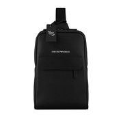 ONE-SHOULDER BACKPACK REGENERATED LEATHER Man Black ONE-SHOULDER BACKPACK REGENERATED LEATHER Man Black