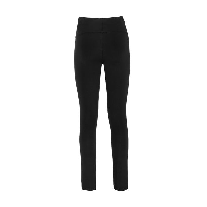 OPEN HEM LEGGINGS WITH SLITS Woman Black