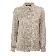 OSMOSI RASO PRINTED SHIRT Woman White Pois Black Bottom vory OSMOSI RASO PRINTED SHIRT Woman White Pois Black Bottom vory