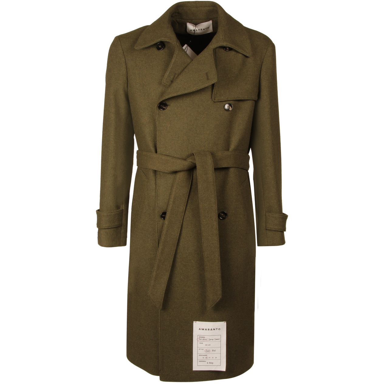 AMARANTO OUTDOOR DOUBLE-BREASTED TRENCH COAT Man Military