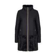 PADDED COAT WITH PLUSH DETAILS Girl Black PADDED COAT WITH PLUSH DETAILS Girl Black