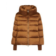 PADDED DOWN JACKET WITH DETACHABLE CUFFS Woman Wood PADDED DOWN JACKET WITH DETACHABLE CUFFS Woman Wood