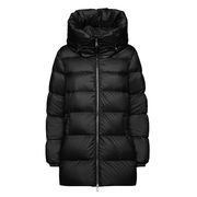 PADDED JACKET WITH ADJUSTABLE COLLAR Woman Black PADDED JACKET WITH ADJUSTABLE COLLAR Woman Black