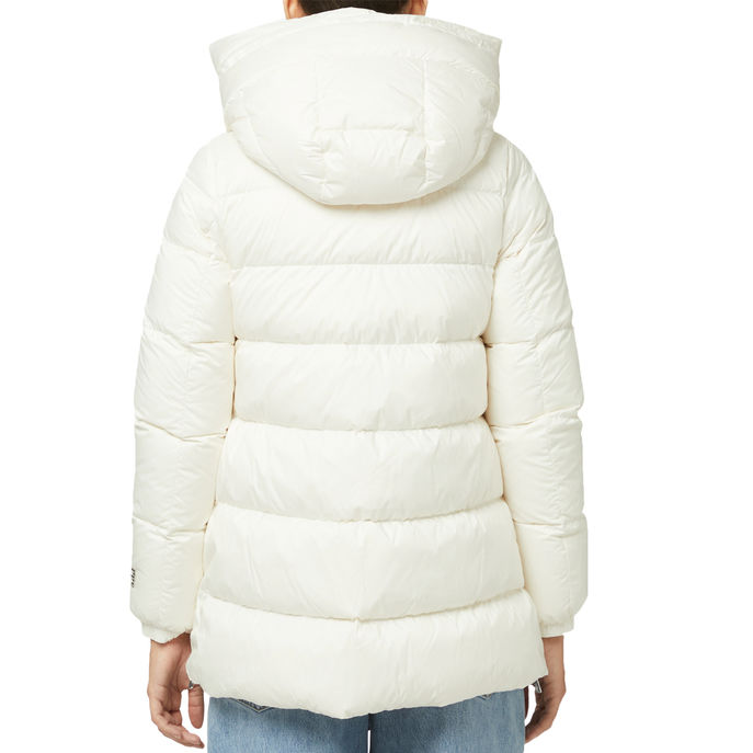 PADDED JACKET WITH ADJUSTABLE COLLAR Woman Ivory