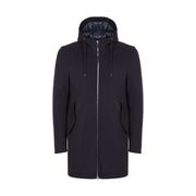 PADDED PARKA IN BOILED WOOL Man Blue Navy PADDED PARKA IN BOILED WOOL Man Blue Navy
