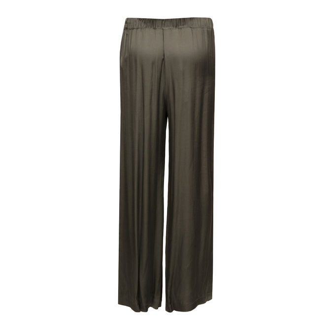 PALAZZO SATIN TROUSERS Woman Sage