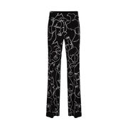 PALAZZO TROUSERS IN GRAFFITI PRINT JERSEY Woman Black Vanilla PALAZZO TROUSERS IN GRAFFITI PRINT JERSEY Woman Black Vanilla