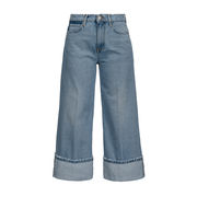 PAMELA 2 A PALAZZO CROP JEANS Woman Light Blue PAMELA 2 A PALAZZO CROP JEANS Woman Light Blue