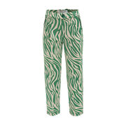 PANTALONE CROP ZEBRATA BUZZIP Donna Verde Zebra Lurex PANTALONE CROP ZEBRATA BUZZIP Donna Verde Zebra Lurex