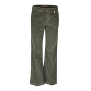 PANTS 5 POCKETS IN VELVET Woman Moss PANTS 5 POCKETS IN VELVET Woman Moss