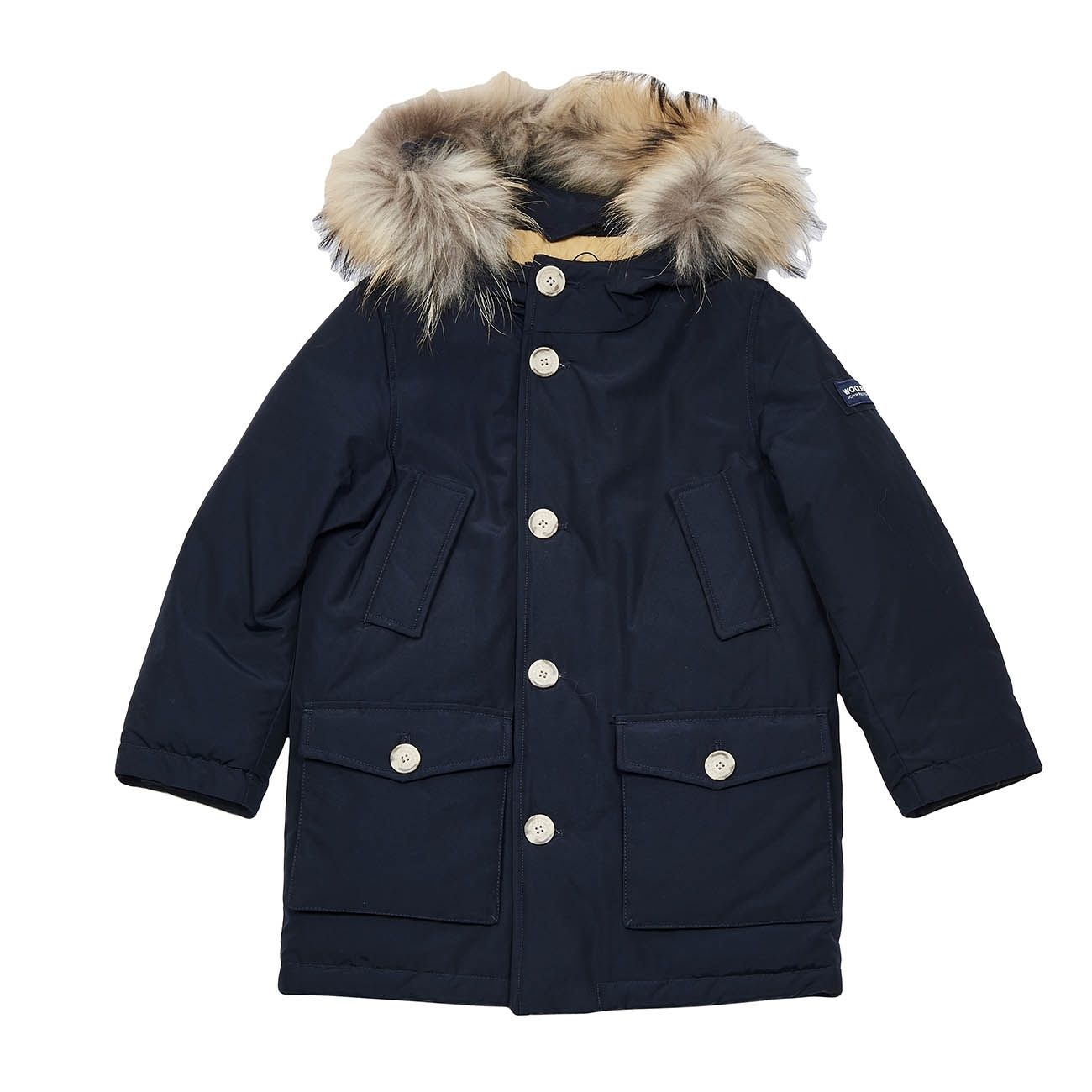 Woolrich Parka Detachable Fur Kid Dark Navy Mascheroni Sportswear