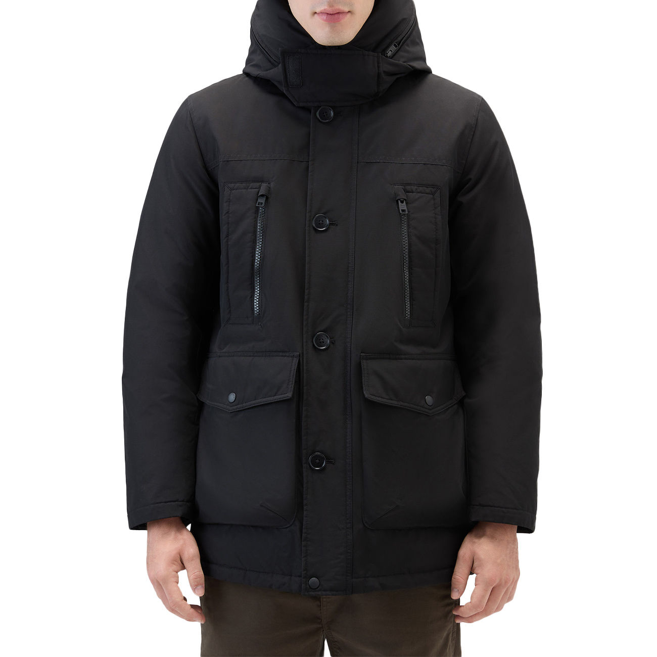 Woolrich Parka Ramar Artic Man Black Mascheroni Store