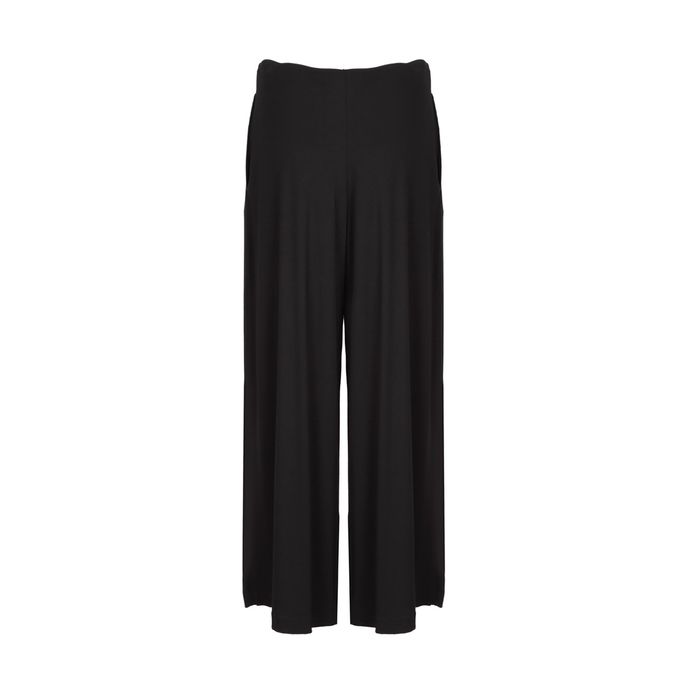 PATNER WIDE JERSEY TROUSERS Woman Black