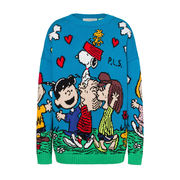 PEANUTS OVERSIZE SWEATER Woman Light blue PEANUTS OVERSIZE SWEATER Woman Light blue