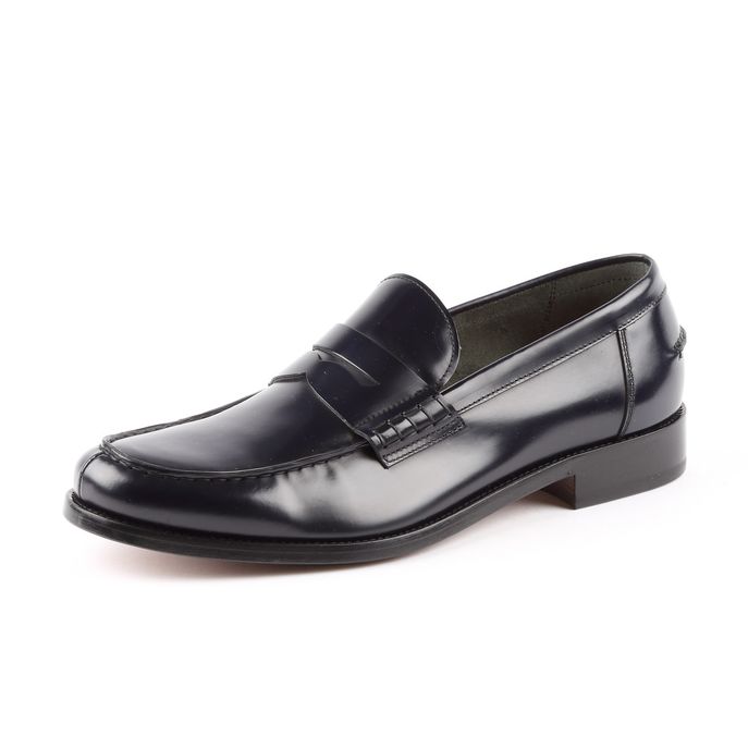 PENNY LOAFERS IN SMOOTH LEATHER Man Black