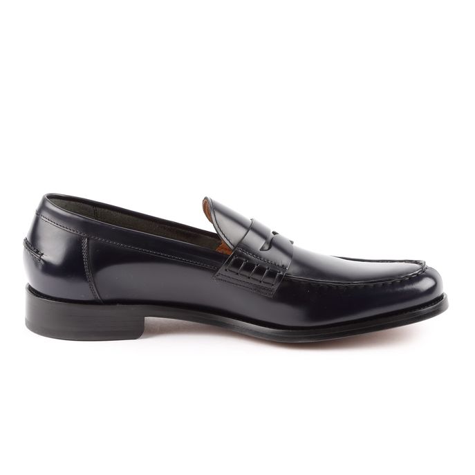 PENNY LOAFERS IN SMOOTH LEATHER Man Black