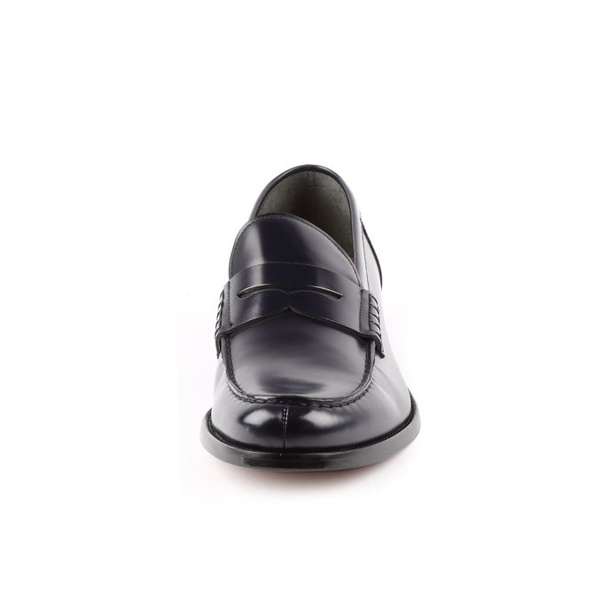 PENNY LOAFERS IN SMOOTH LEATHER Man Black
