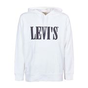 PIECED HOODIE WITH EMBROIDERED LOGO Man White Black PIECED HOODIE WITH EMBROIDERED LOGO Man White Black